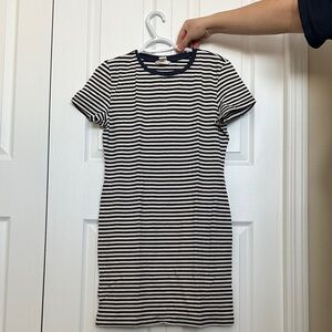 H&M Black and White Striped Mini Dress